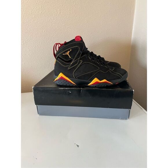 Nike Mens Air Jordan 7 CU9307-081 Citrus Black Basketball Shoes Sneakers Size 12